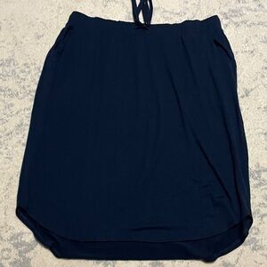 Zenana Drawstring Navy Blue Women's Skirt